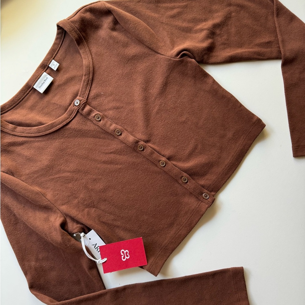 NWT Sunday best long sleeve button up shirt